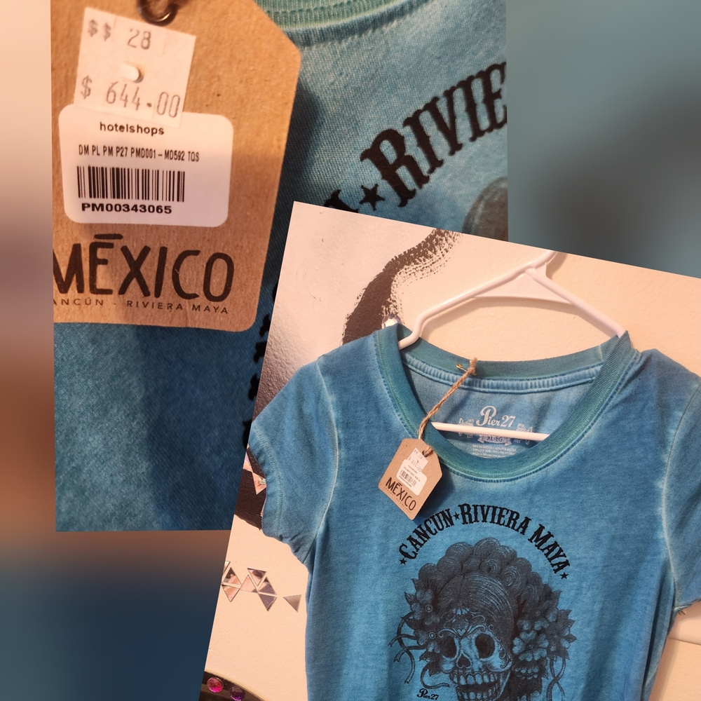 Blue Cancun Riviera Maya Kids T-Shirt
